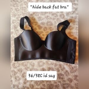 "Back fat hiding bra"